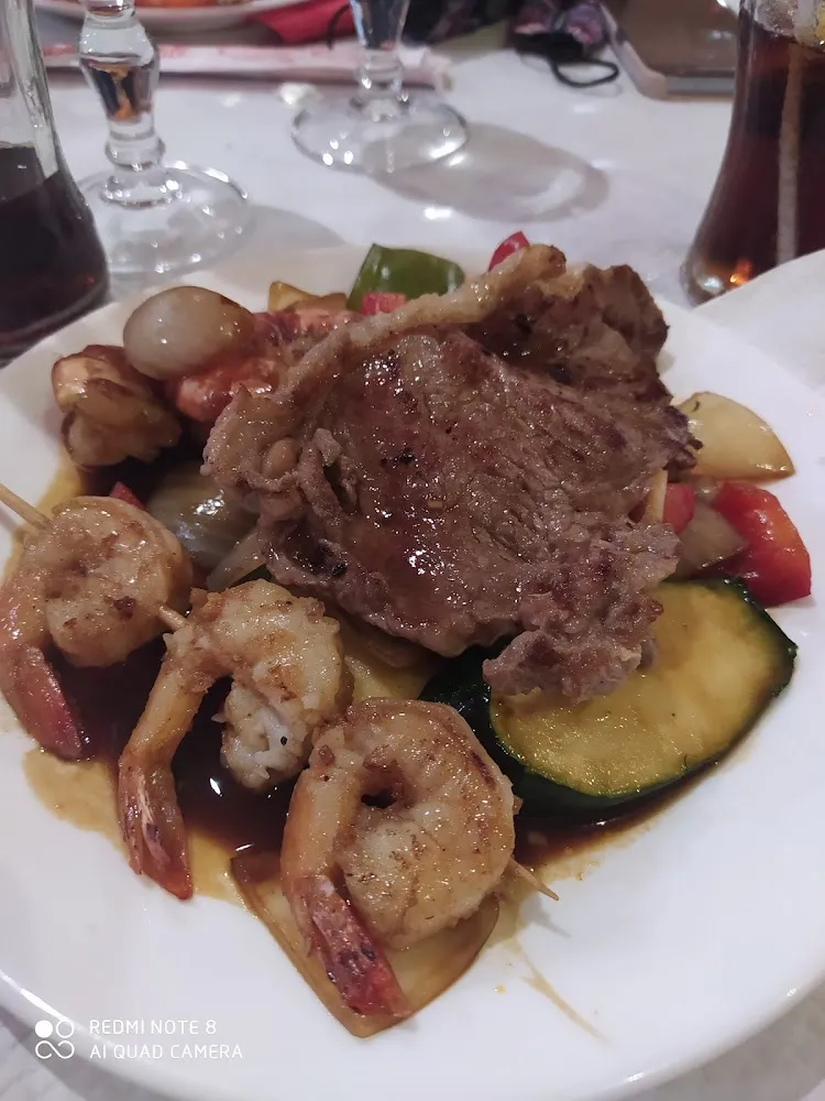 Viande Légumes Crevettes Au Wok